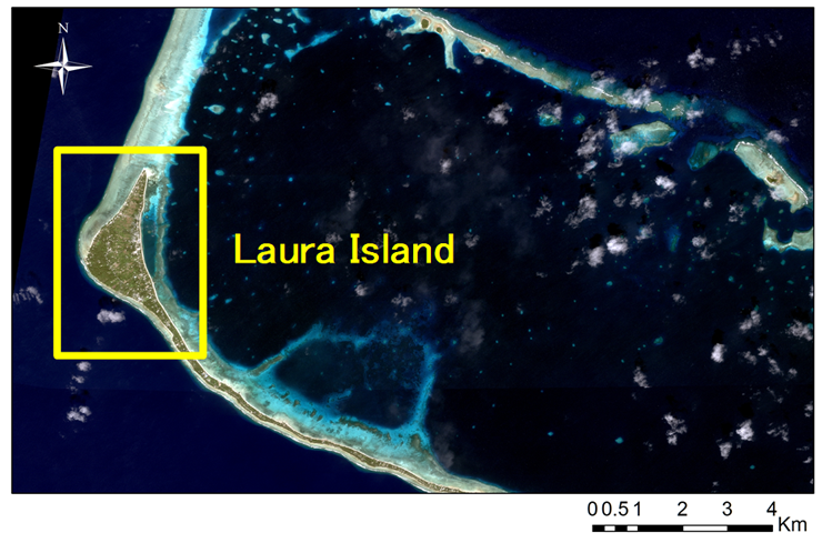Fig. 1. Laura Island of Majuro Atoll in Republic of the Marshall Islands