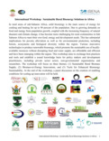 Workshop on Sustainable Rural Bioenergy Solutions in Africa