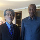 岩永理事長（左）とコンデ大統領（右）