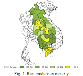 Fig.4. Rice production capacity