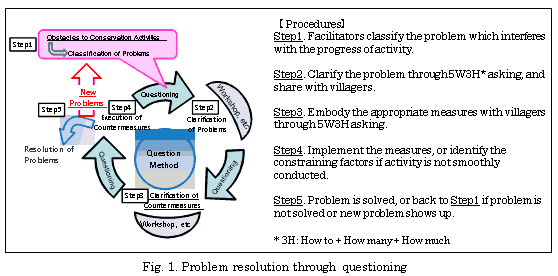 Fig.1. Problem resolution through questioning