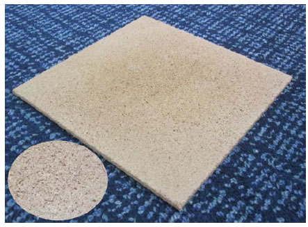 Fig. 1. Image of the binderless particleboard made from oil palm trunk