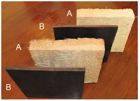 Fig. 2. Image of the compressed lumber made from oil palm trunk (B)