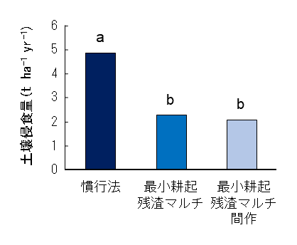 図3 各処理における土壌侵食量