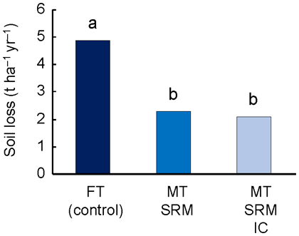 Fig. 3. Soil loss for each treatment.