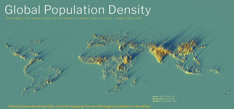 125 Visual Capitalist 3dマッピングが示す高人口密度地域分布 国立研究開発法人 国際農林水産業研究センター Jircas