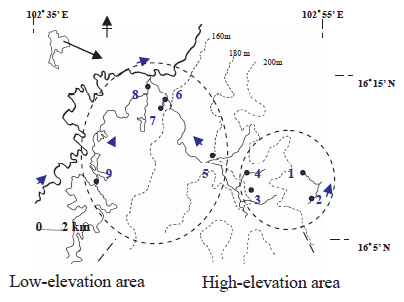 Fig. 3. Location of sampling water.