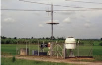 Photo 2. Rainfall station equipped with a VHF radio.