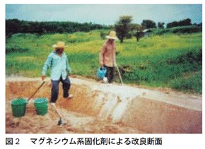 図2　マグネシウム系凝固剤による改良断面