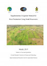 Supplementary Irrigation Manual for Rice Production Using Smal Reservoirs Supplementary Irrigation Manual for Rice Production Using Smal Reservoirs